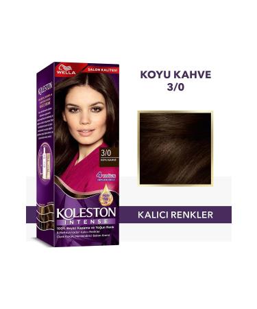 HELSOL Koleston Intense Hair Dye 3/0 Dark Brown - Salon Quality - HLS4304-5434
