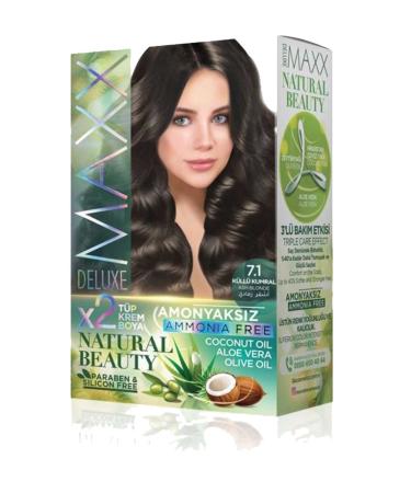Lyrae Store Natural Beauty Ammonia-Free Hair Dye 7.1 Ash Blonde - ALP3870-8031