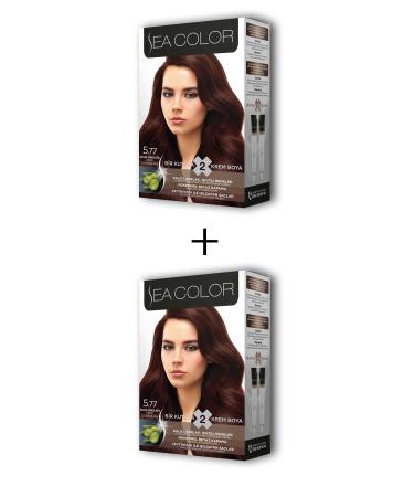 akna 2X2 Tube Cream Hair Dye Set Hot Chocolate No: 5.77 - ANK8422-2129