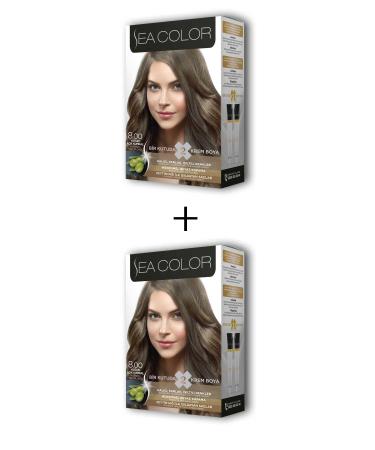 CEXOS 2X2 Tube Cream Hair Dye Set Intense Light Blonde No: 8.00 - CBT8521-7923