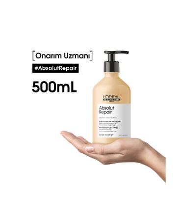 L'oreal Professionnel Serie Expert Absolut Repair Damaged Hair Repair Shampoo 500ml - Buy Online on GoSupps.com