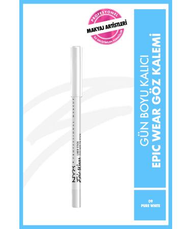 NYX Professional Makeup Epic Wear Liner Sticks Eye Pencil - Pure White - White
