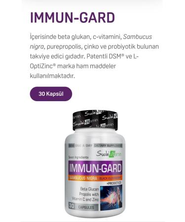 Water Vitamin Immun Gard 30 Capsules - Vitamin (C) - Mineral (Zinc) - Probiotic - Propolis - Buy Online on GoSupps.com