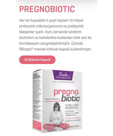 Collagen in Water Probiotic in Water - Pregnobiotic 30 Capsules Probiotic and Prebiotic - Buy Online on GoSupps.com