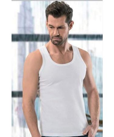 Skygo Men's Rib Undershirt White - 1104A