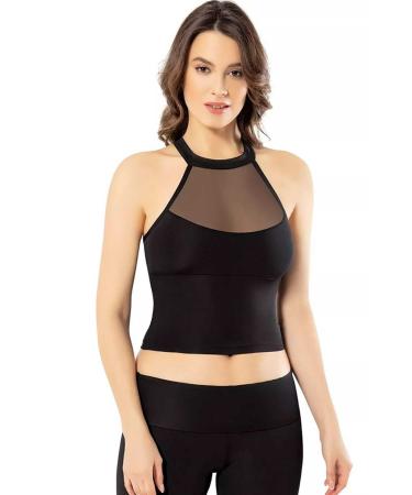 Skygo Padded Diver Model Crop Women's Bustier Black