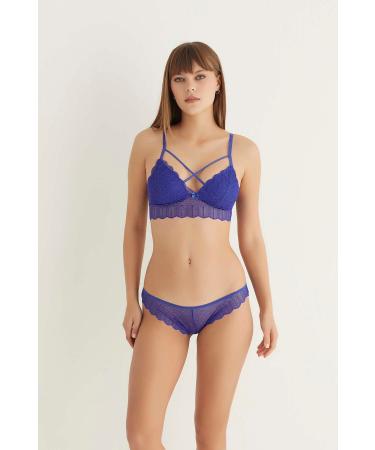 Skygo Saks Supported Cross Lace Bralet Set 5527
