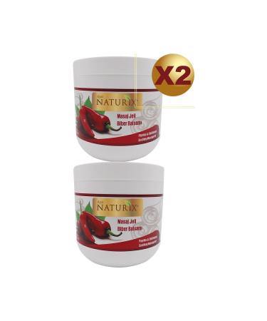 Naturix 2-Pack Paprika Pepper Balsam Massage Gel 500 ml Red Pepper Massage Gel