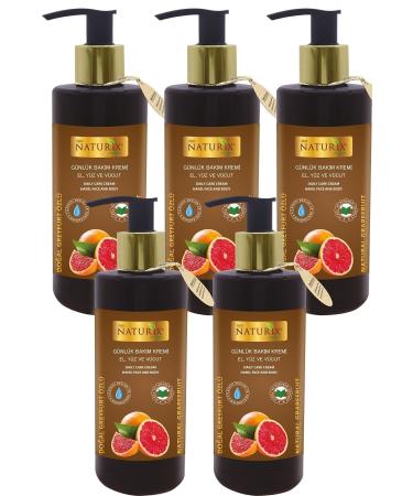 Naturix Anti-Aging Rejuvenating Skin Care Cream Vitamin C Grapefruit Extract Hand Face Body Lotion 5 Pieces