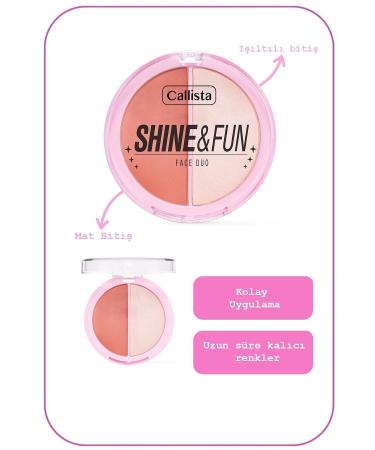 Callista Shine & Fun Face Duo Powder Blush & Highlighter Palette - 140 Good Company - Buy Online on GoSupps.com