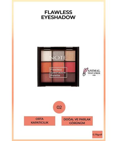 Note Cosmetics Flawless Eyeshadow Matte and Shimmer Powder Eyeshadow Palette - 02 Pastel Colors