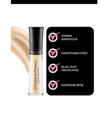 Note Cosmetics Conceal & Protect Concealer Liquid Under Eye Concealer - 05 Soft Ivory - Buy Online on GoSupps.com