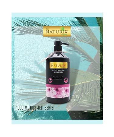 Naturix Organic Argan Oil Shower Gel 1000 ml and Japanese Cherry Shower Gel 1000 ml - Buy Online on GoSupps.com