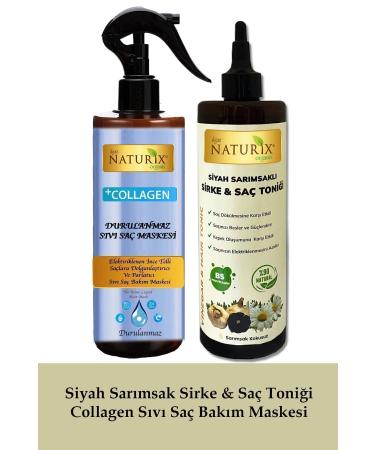 Naturix Black Garlic Vinegar & Hair Tonic Collagen Care Liquid Hair Mask