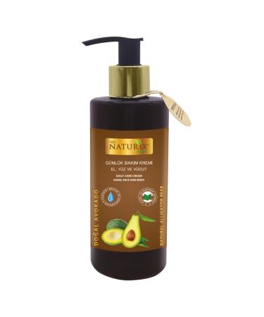 Naturix 3-Part Avocado Oil Extract 250 Ml Organic Daily Care Cream Moisturizing Hand Face Body Care Cream - Buy Online on GoSupps.com