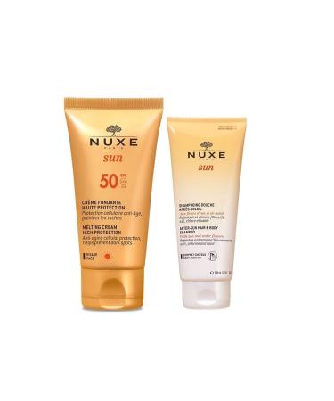 Nuxe Sun Sunscreen Face Cream Spf 50 50 Ml - After Sun Moisturizing Hair and Body Shampoo