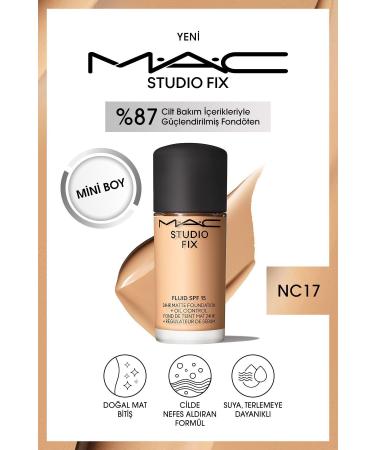 Mac Oil-Free Skin Nourishing Moisturizing Matte Mini Foundation Spf 15 M-nc17 15 ml KEYO76