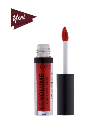 Note Cosmetics Le Volume Plump & Care Lipgloss Moisturizing Lip Gloss - 06 Hearthbreaker - Red - Buy Online on GoSupps.com