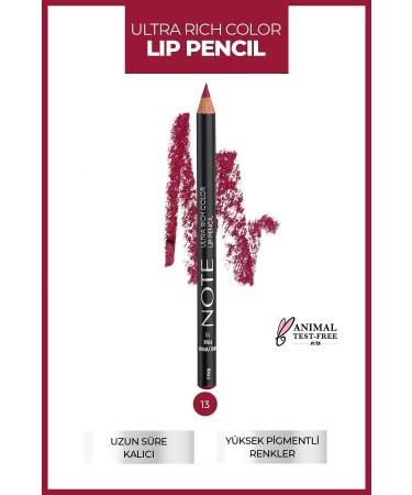 Note Cosmetics Ultra Rich Color Lip Pencil 13 Hollywood Pink