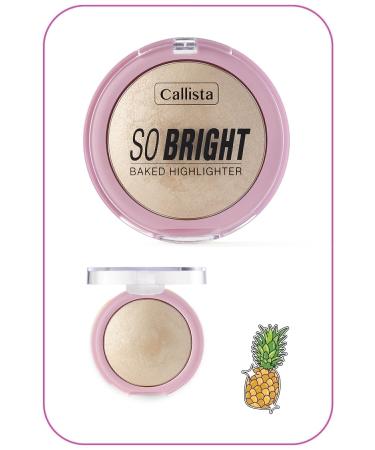 Callista So Bright Baked Highlighter Shimmering Baked Powder Highlighter - 01 Snowy Light - Buy Online on GoSupps.com