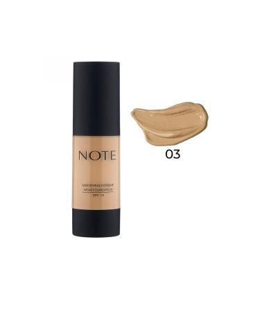 Note Cosmetics Mattifying Extreme Wear Spf 15 Intensive Coverage Matte Finish Foundation - 03 Medium Beige - Buy Online on GoSupps.com