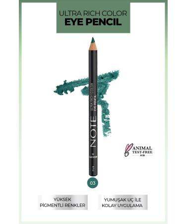 Note Cosmetics Ultra Rich Color Eye Pencil 03 Green Apple - Green