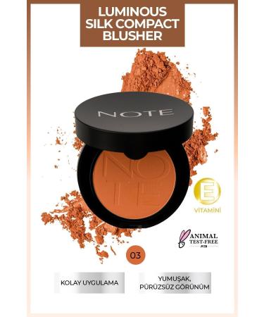 Note Cosmetics Luminous Silk Compact Blusher Powder Blush - 03 Coral