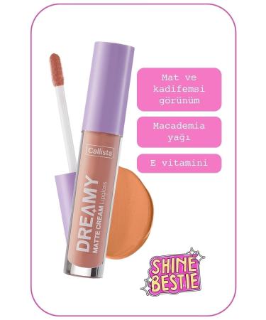 Callista Dreamy Matte Cream Lipgloss Matte Look Lip Gloss - 207 Angelic - Nude - Buy Online on GoSupps.com