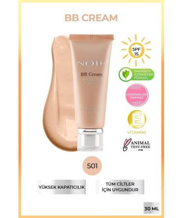Note Cosmetics BB Cream SPF 15 Moisturizing Effective Intensive Concealer BB Cream - 501 Light