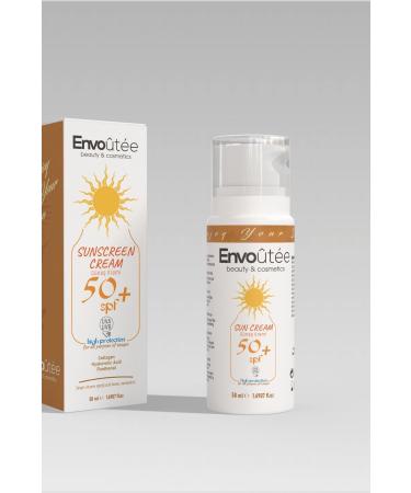 Envo t e beauty & cosmetics Sun Cream 50 ml - Face and Whole Body - With Collagen Panthenol and Hyaluronic Acid - Buy Online on GoSupps.com