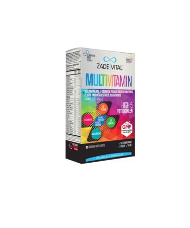 Zade Vital Coenzyme Q10 Containing Supplementary Food Multivitamin 30 Herbal Capsules - Buy Online on GoSupps.com