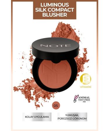Note Cosmetics Luminous Silk Compact Blusher Powder Blush - 05 Desert Rose