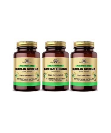 Solgar Korean Ginseng 50 Capsules 3 Pieces