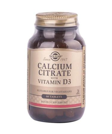 Solgar Calcium Citrate With Vitamin D3 60 Tablets