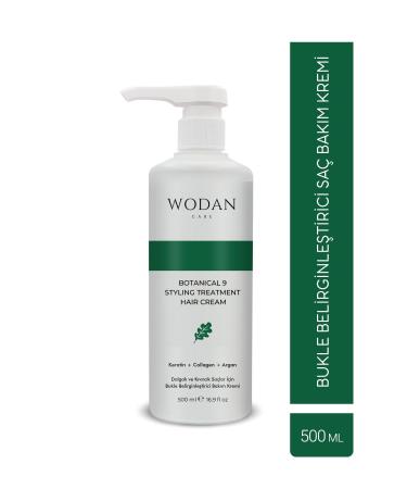 Wodan Care Botanical 9 Effective Curl Defining Hair Care Cream for Wavy and Curly Hair 500 ml