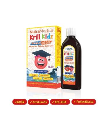 Mensis Pharma Nutramedica Krill Kidz Omega-3 150 ml Syrup Supplementary Liquid Food Containing Krill Oil