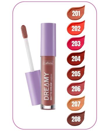 Callista Dreamy Matte Cream Lipgloss Matte Look Lip Gloss - 203 What A Cutie - Pink - Buy Online on GoSupps.com
