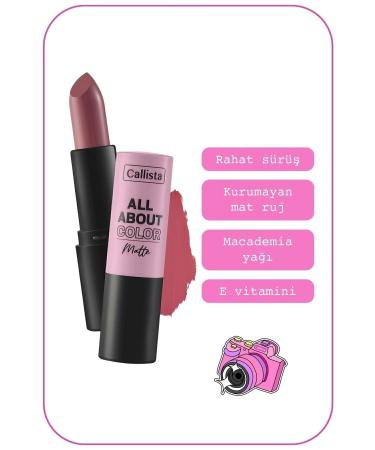 Callista All About Color Matte Lipstick Moisturizing Matte Lipstick - 508 Call Jimmy - Pink - Buy Online on GoSupps.com