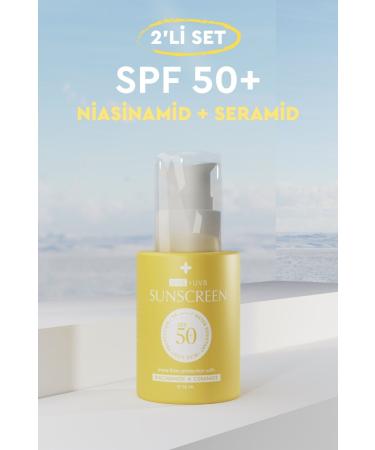 nnovation Skincare 2-Piece Set - Brightening and Anti-Spot SPF 50 Sun Cream with Niacinamide and Ceramide - 55 ml