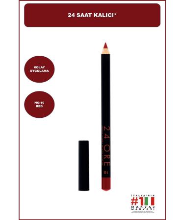 Deborah 24ore Lip Pencil No: 10 Red