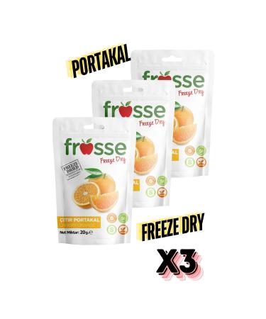 frosse Orange Crisp Freeze Dried 3 Pack Orange Chips