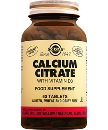 Solgar Calcium Citrate With Vitamin D3 60 Tablets