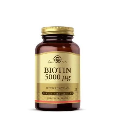 Solgar Biotin 5000 Mcg 50 Capsules