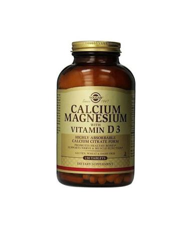 Solgar Calcium Magnesium With Vitamin D3 150 Tablets