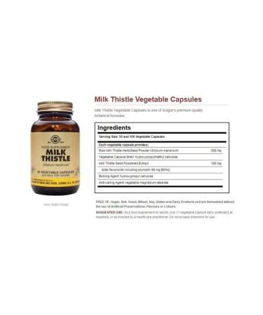 Solgar Milk Thistle 50 Capsules - Buy Online on GoSupps.com