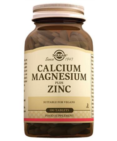 Solgar Calcium Magnesium Plus Zinc 100 Tablets