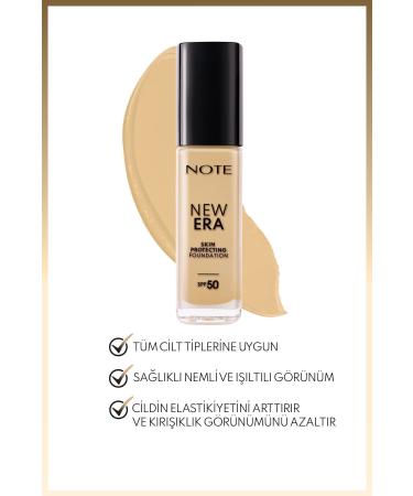 Note Cosmetics New Era Skin Protecting Spf 50 Moisturizing Effective Hyaluronic Acid Foundation - 130 Beige - Buy Online on GoSupps.com