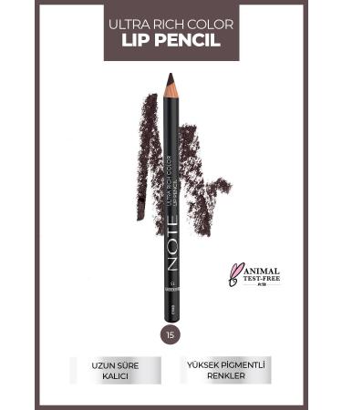 Note Cosmetics Ultra Rich Color Lip Pencil 15 Blackberry - Purple