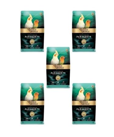 Gold Wings Premium Parakeet Sultan and Lovebird Food 1 Kg X 5 Pieces