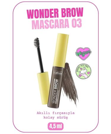 Callista Wonder Brow Eyebrow Mascara Eyebrow Mascara - 03 Dark Brown